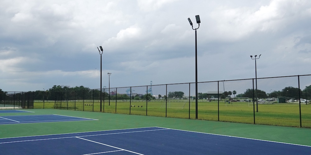 lights at tennis courts