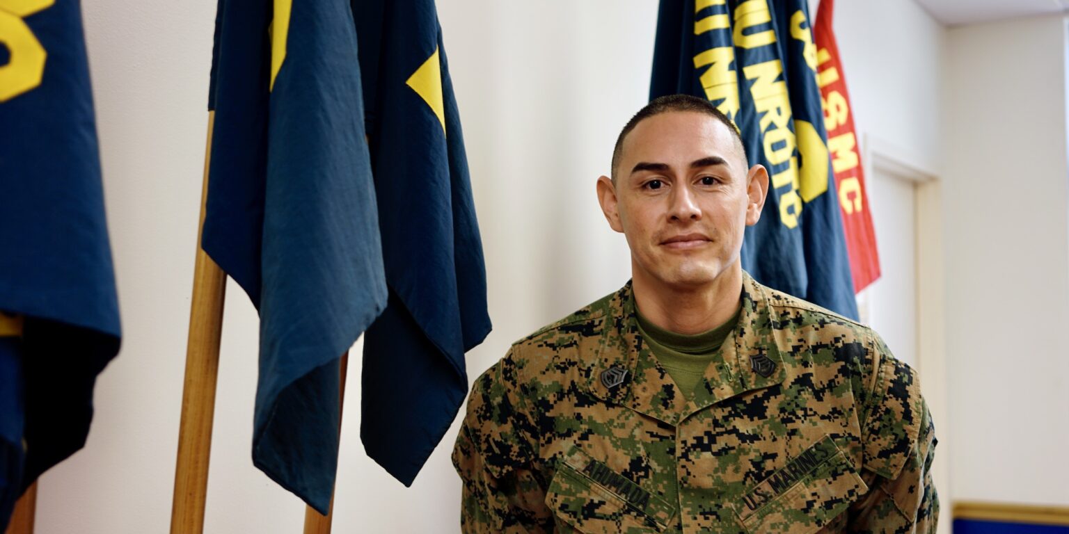 USAA Assistant Marine Officer Instructor of the Year, Gunnery Sgt. Noe Ahumada-Barron