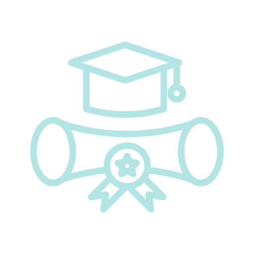 graduation cap and diplma icon
