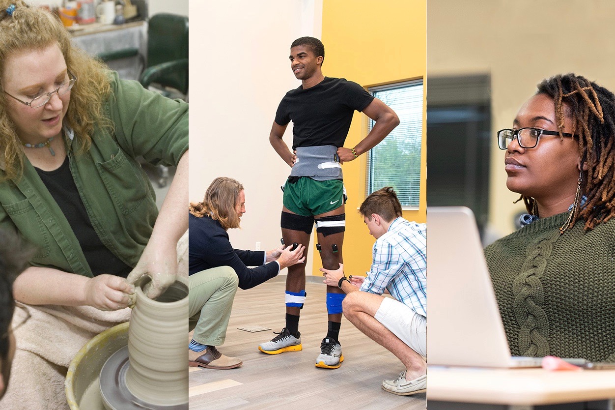 A collage of students from Jacksonville University's graduate programs.