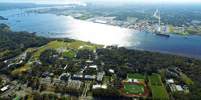 Aerial view of Jacksonville University