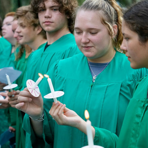 students at matriculation ceremony