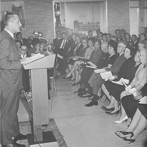 The dedication of Williams Hall in 1966.