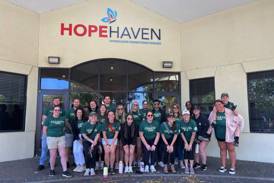 Charter Day Volunteers at Hope Haven