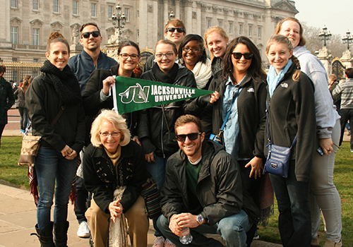 Students studying abroad.