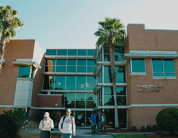 The outside of Davis College of Business & Technology.