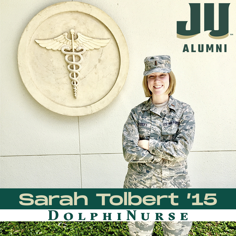 Sarah Tolbert '15 in military uniform