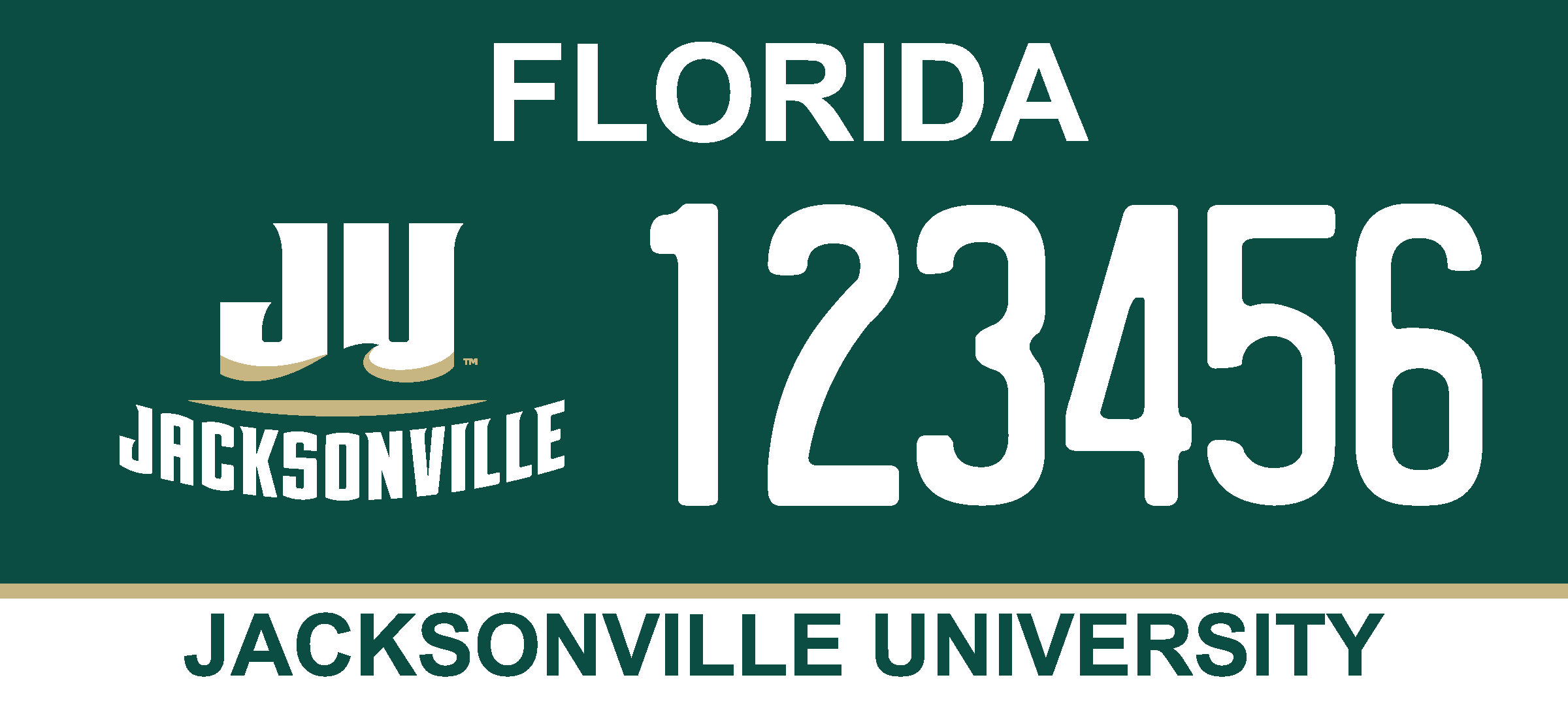 JU License Plate