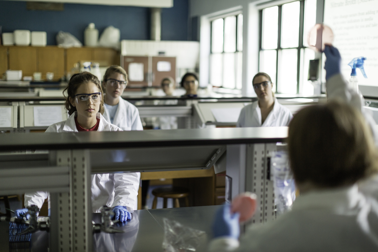 Students in a lab