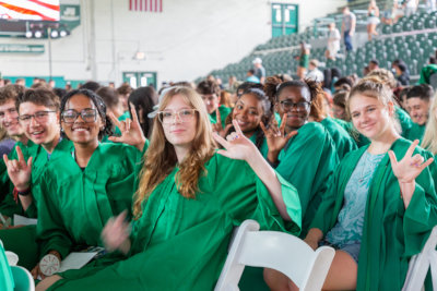a close up photo of a group of students