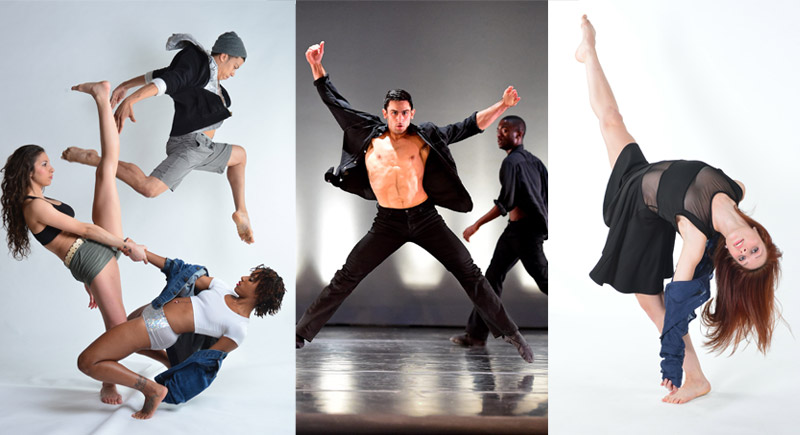 Modern dance trio