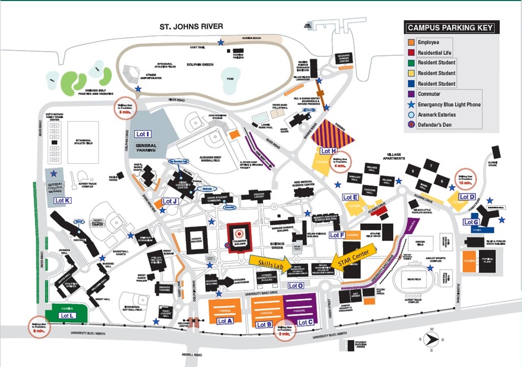 Jacksonville University Campus Map Jacksonville University Campus Map
