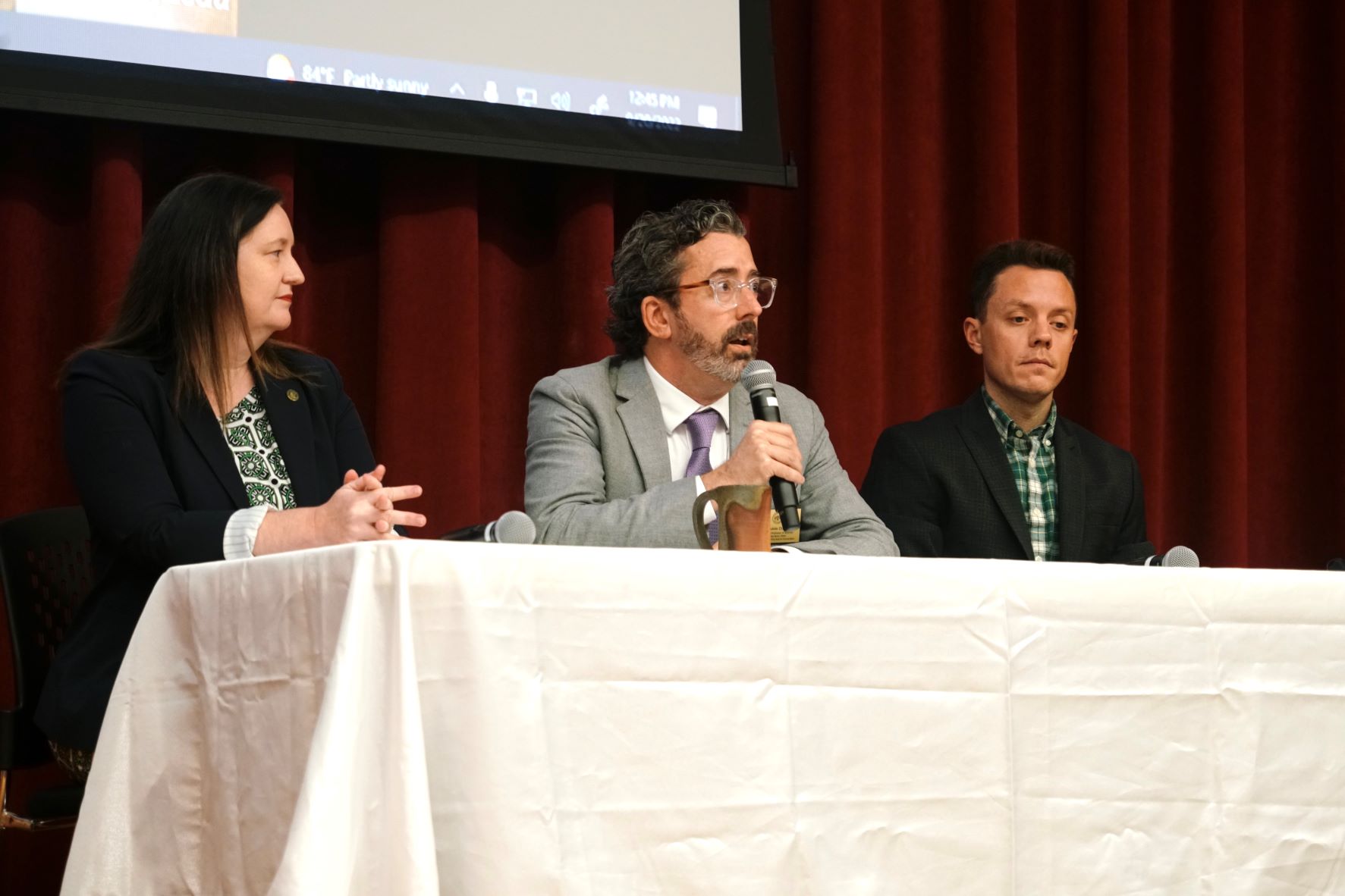 panel discussion with three people