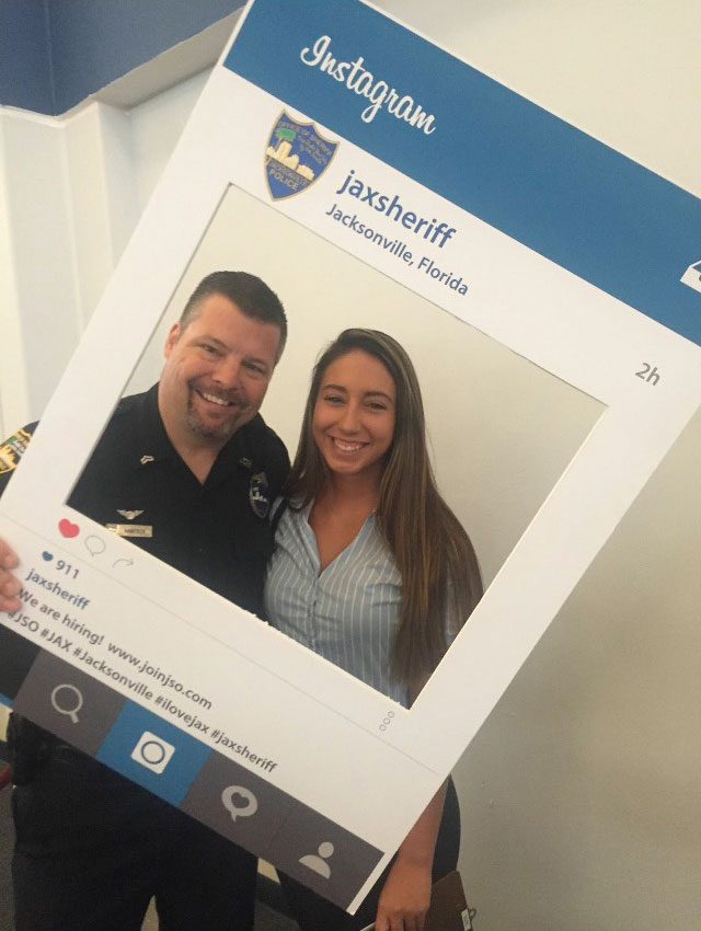 A JU Student and a JSO officer.
