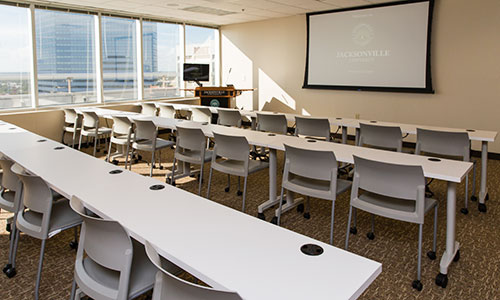 A classroom in Downtown JU.