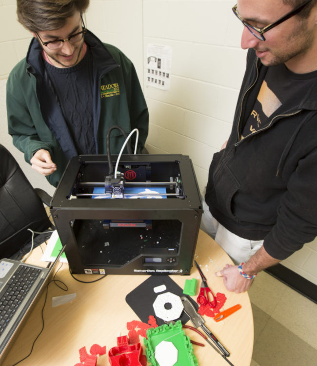 Students working on a hardware engineering project