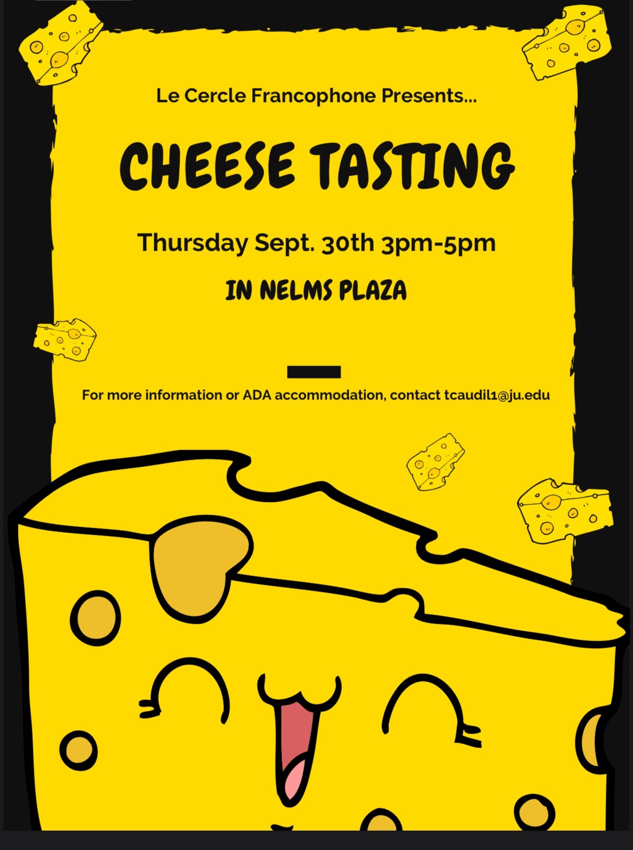 Cheese tasting flyer
