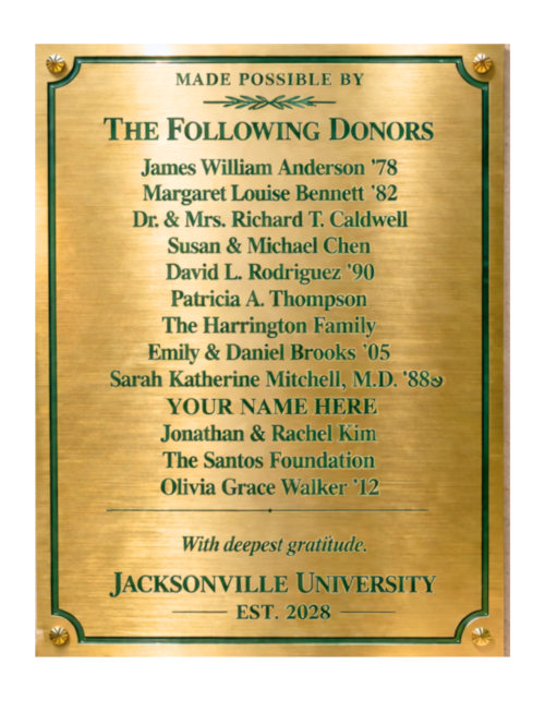 A donor list for the Artis Gilmore Donation Campaign