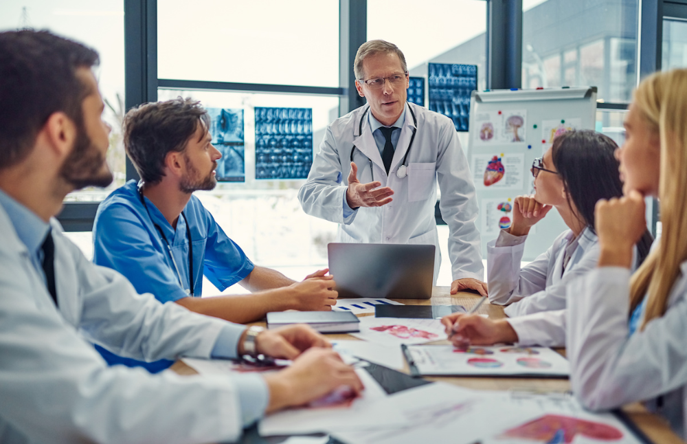 A stock photo of a Healthcare Quality and Safety team.
