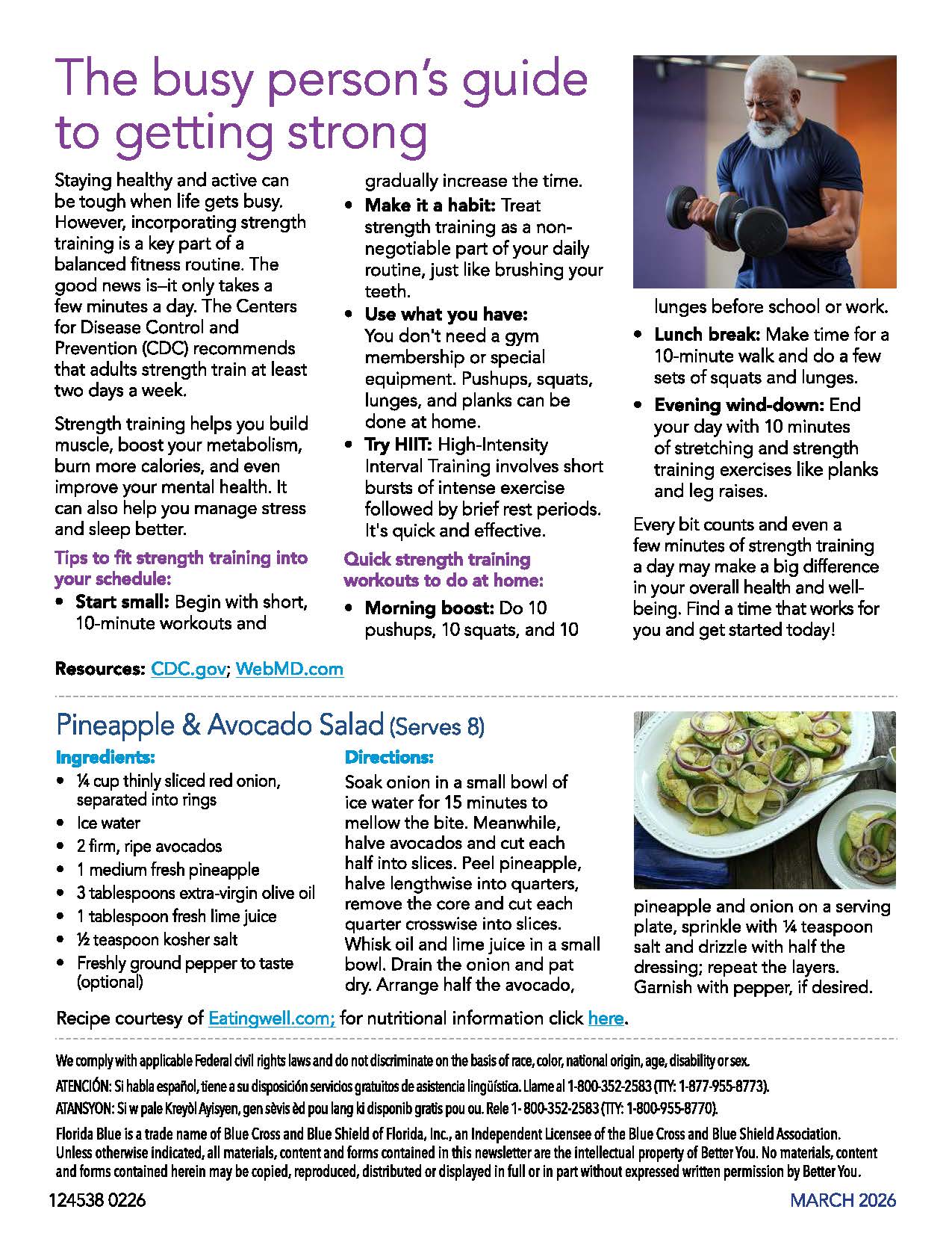 March 2026 Better You Recipe Flyer