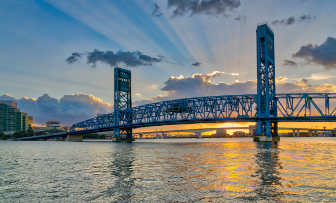 A view of the Main Street Bridge in Downtown Jacksonville.
