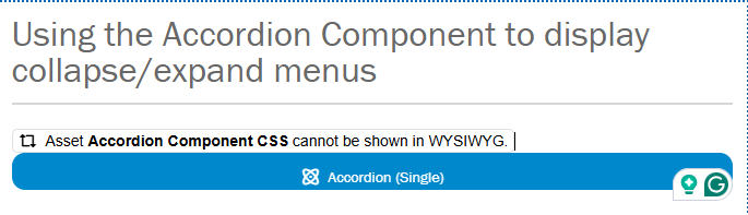 an example of the accordion menu