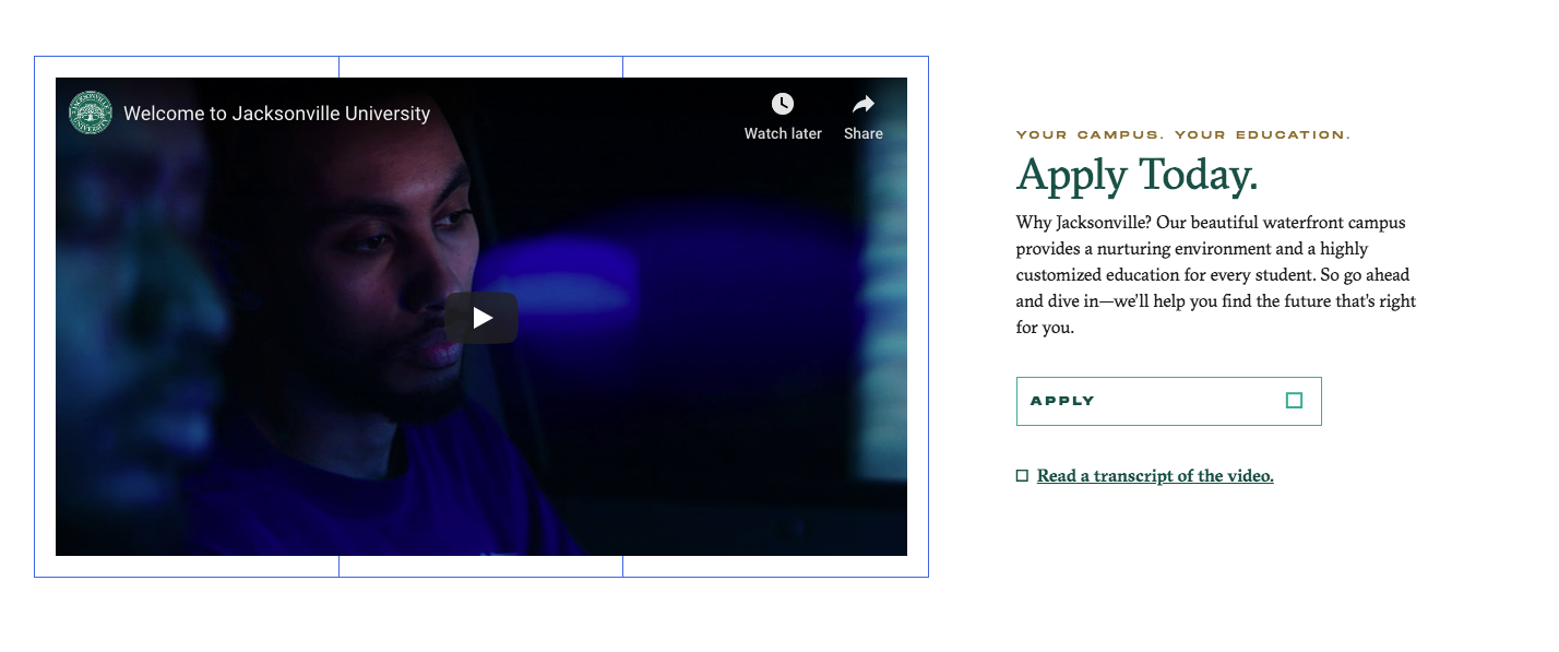 Block: Featured video.