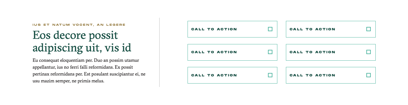 Block: 6 quick links or CTAs