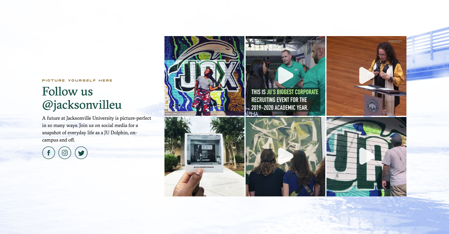 Block: Social feed with light background.
