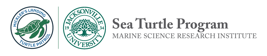 The shared logo for the partnership between Mickler’s Landing Turtle Patrol and Jacksonville University