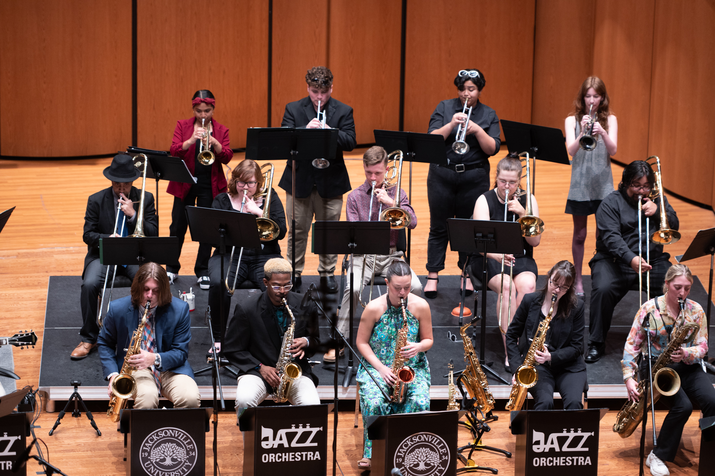 Close up of Jazz students
