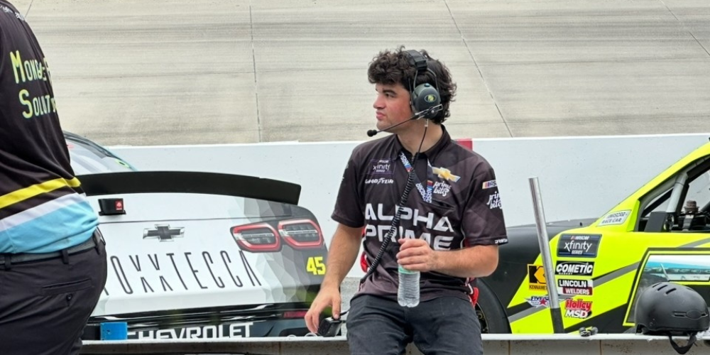 Stephen Coleman on the track