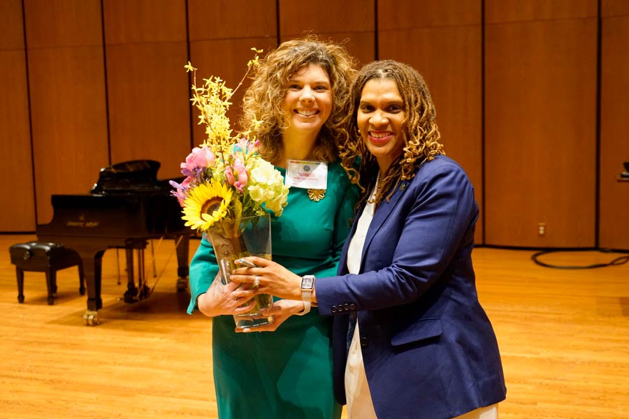 Dr. Tamara Bentley Caudill, Faculty Woman of the Year, poses with Allana Forte