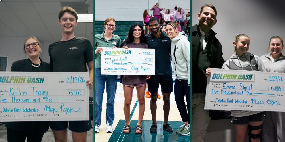 Students receive scholarship checks