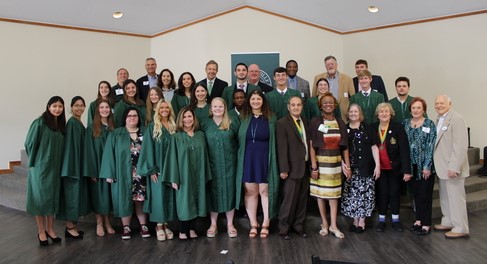 The 2021 Green Key Inductees standing in a group for a photo.