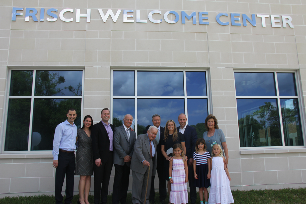 An image of the Frisch Welcome Center at the opening.