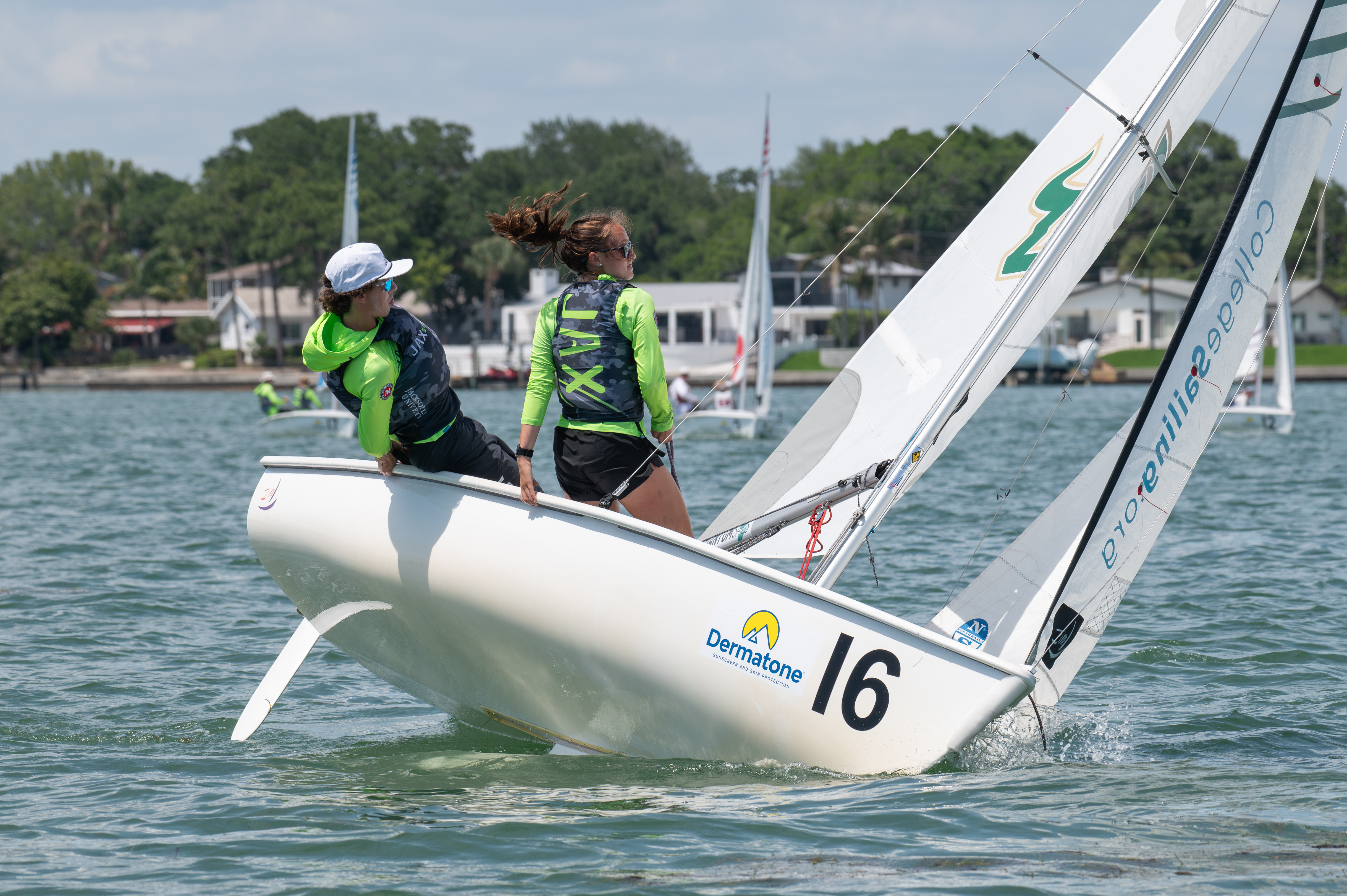 JU Sailors competing it the College Sailing Nationals Open Fleet Finals