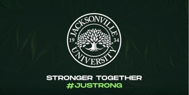 Photo of JU logo with stronger together #JUStrong.