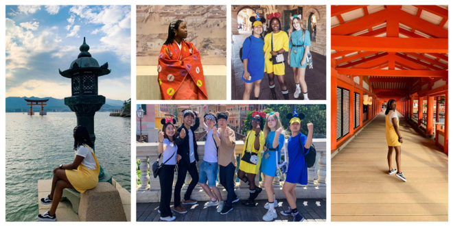 Photo collage made of up of memories from Natasha Ubani's first week during a study abroad in Japan