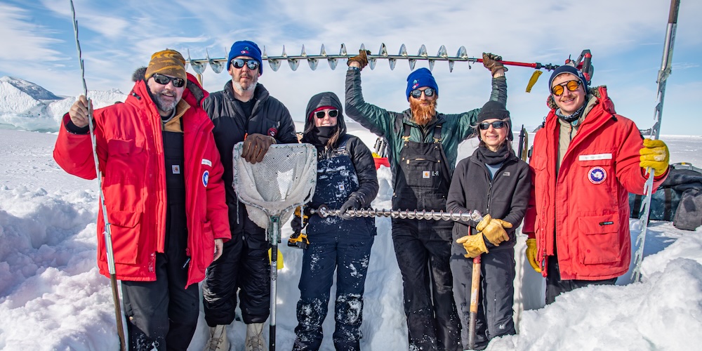 Dr. Goldberg and team in Antarctica