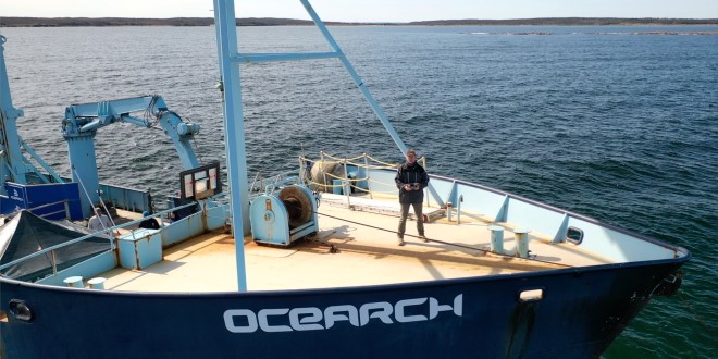 OCEARCH boat on the water. 