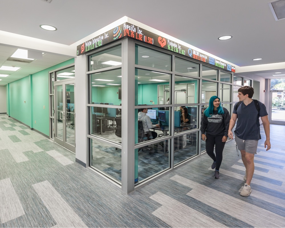 Students walk through the JU STEAM Institute.