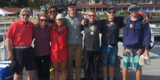 JU Sailing athletes smiling for a picture. 