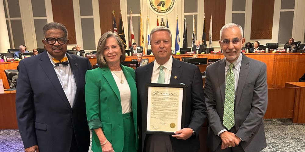 President Tim Cost and First Lady Stephanie Cost at City Council Meeting