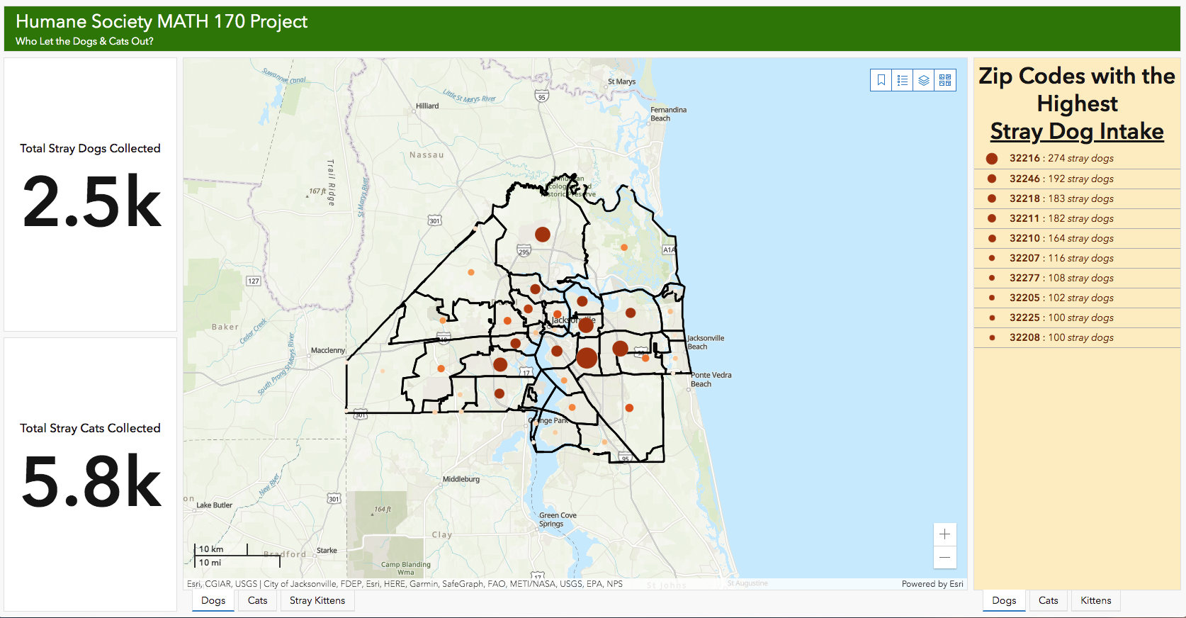 data science map of humane society