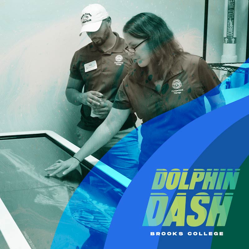 Dolphin Dash: College Challenge, represented here by Brooks Rehabilitation College of Healthcare Sciences