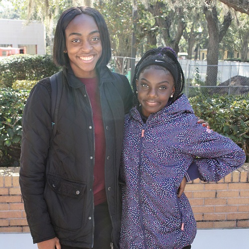 Francesca (left) and one of her mentees (right), PHOTO CREDIT: Shelley Grant