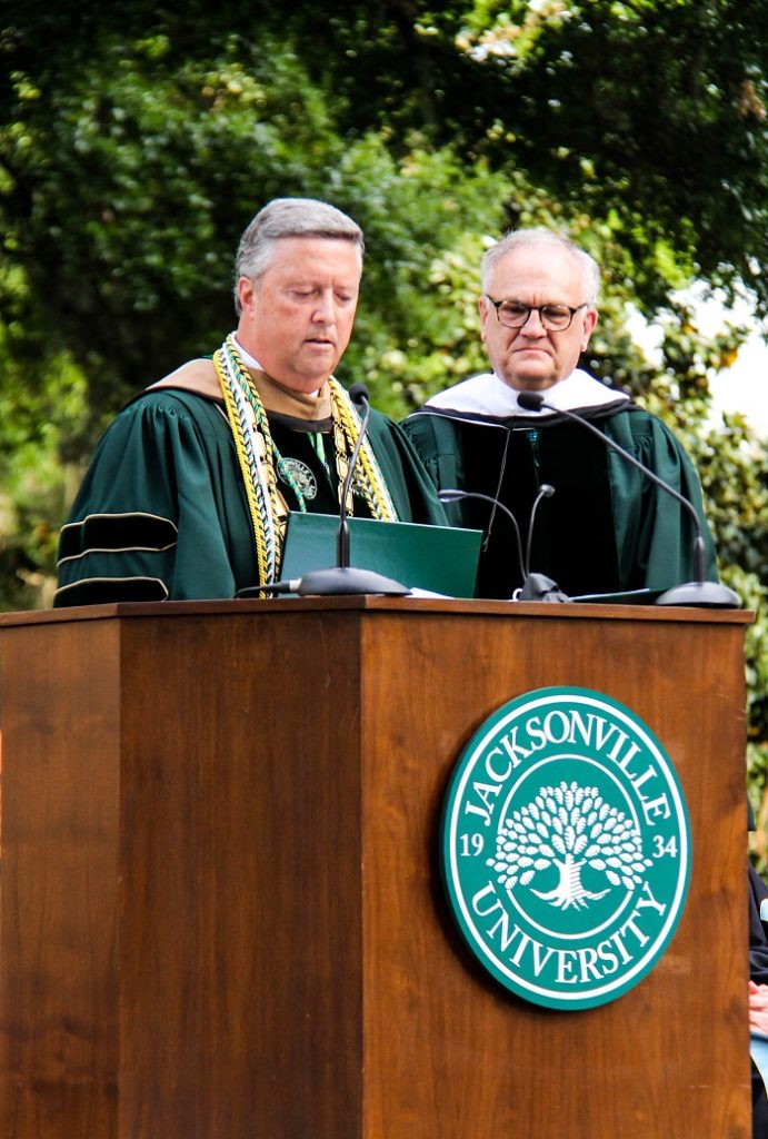 President Cost honors Greene with an honorary degree