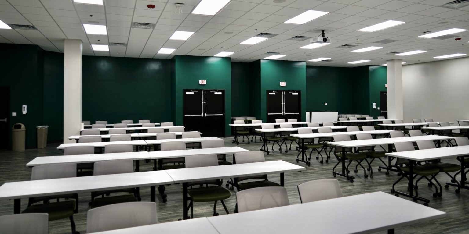 classroom and meeting space within the healthcare simulation center