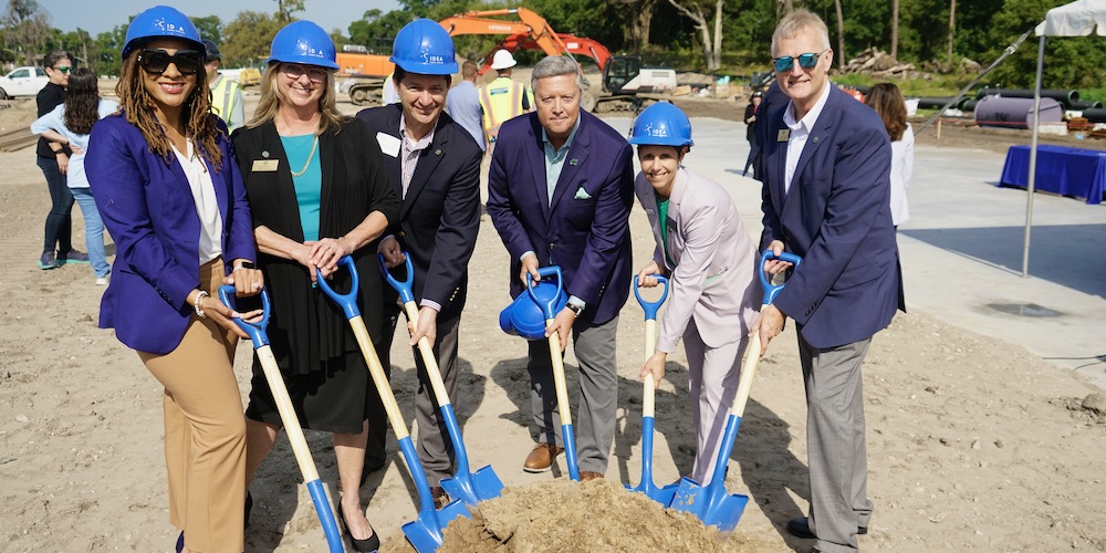 ju officials at idea school groundbreaking